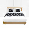 NNEAGS 1.5m Bed Light Luxury Black Zebra Vintage Bed Scarf Runner Bedding Tail Pad Flag For Home Hotel Set of 3