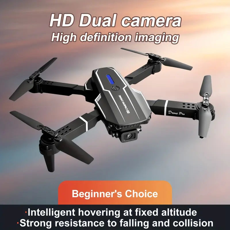 NNETM E88 Quadcopter UAV Drone with Dual HD Cameras - Black (HD Dual Camera)
