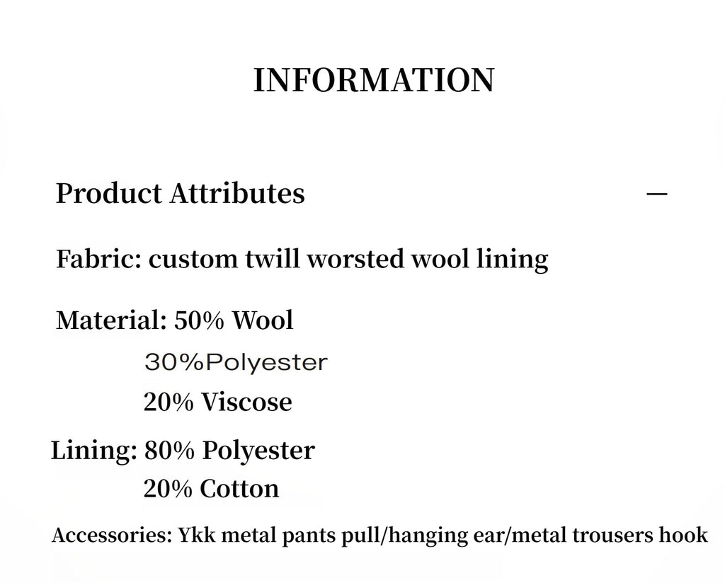 "City Stroll" casual and relaxed wool-blend double-pleated straight draped wide-leg casual trousers for autumn