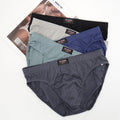 5-pack wholesale men's cotton underpants men's breathable underwear briefs mid waist plus size fat guy panties cross-border