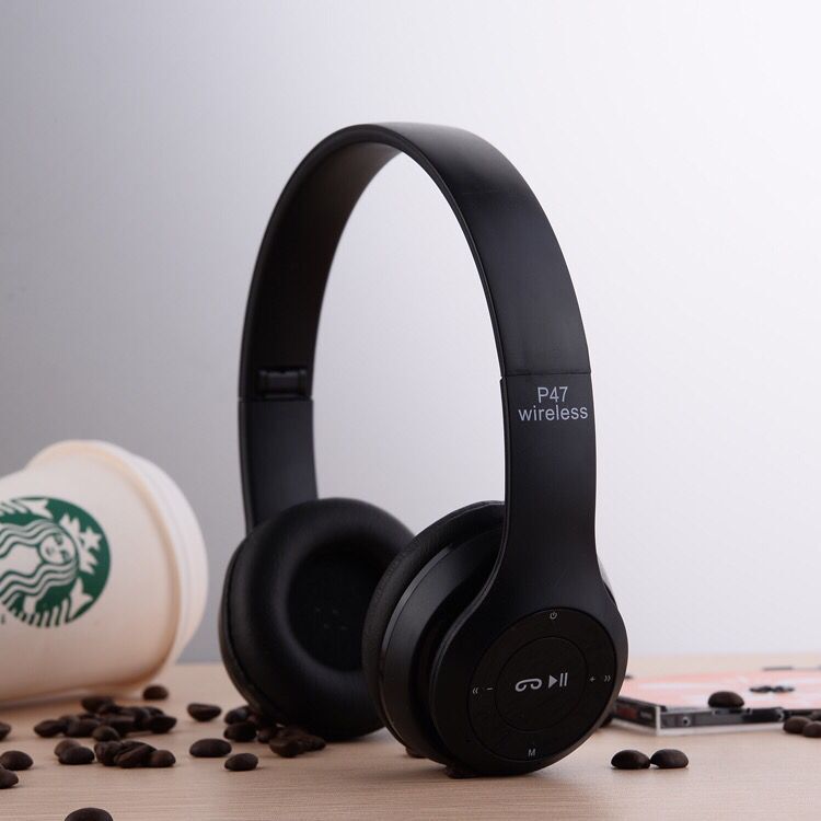 P47 incense inserted headphone head-mounted cross-border hot mobile phone wireless Bluetooth headset Bass gift headset factory