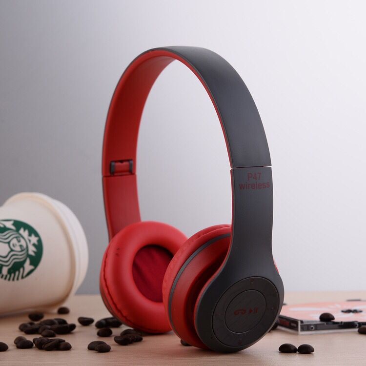 P47 incense inserted headphone head-mounted cross-border hot mobile phone wireless Bluetooth headset Bass gift headset factory
