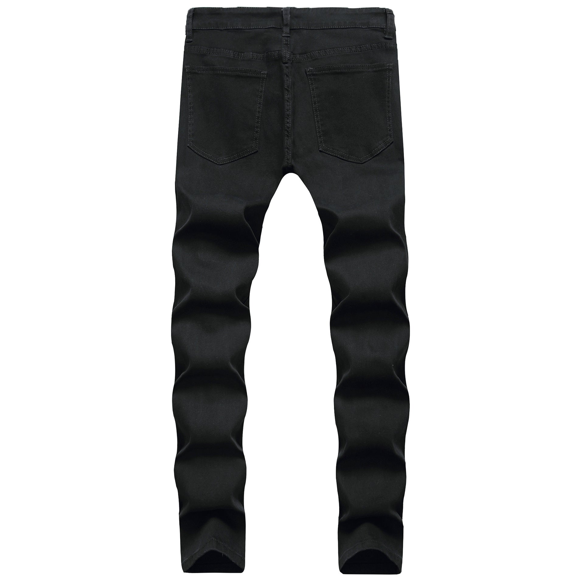 Black jeans men 2022 new elastic ripped men Denim Foreign Trade men's jeans long men jeans