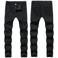 Black jeans men 2022 new elastic ripped men Denim Foreign Trade men's jeans long men jeans