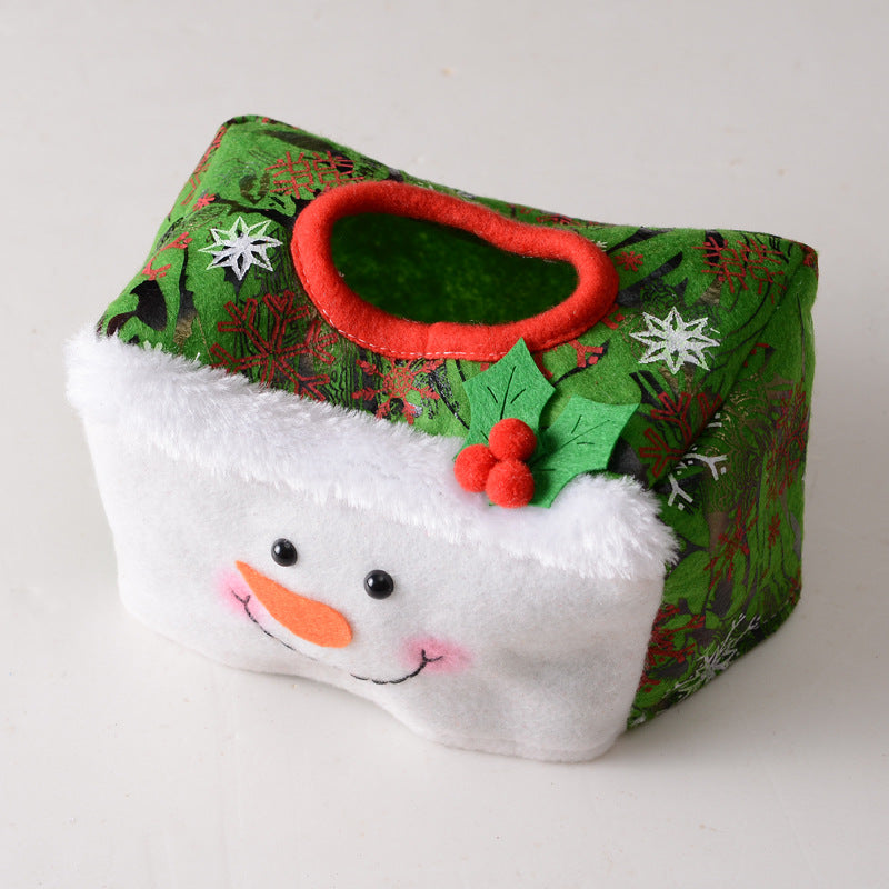 Cross-border new arrival Christmas decoration tissue cover Christmas desktop decoration atmosphere layout Christmas product factory wholesale