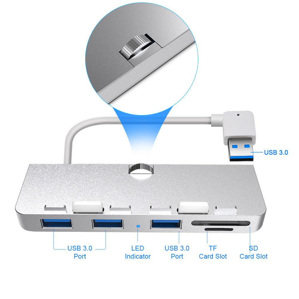 Rocketek applicable to iMac Apple all-in-one machine docking station USB 3.0 cable seperater hub concentrator SD/TF