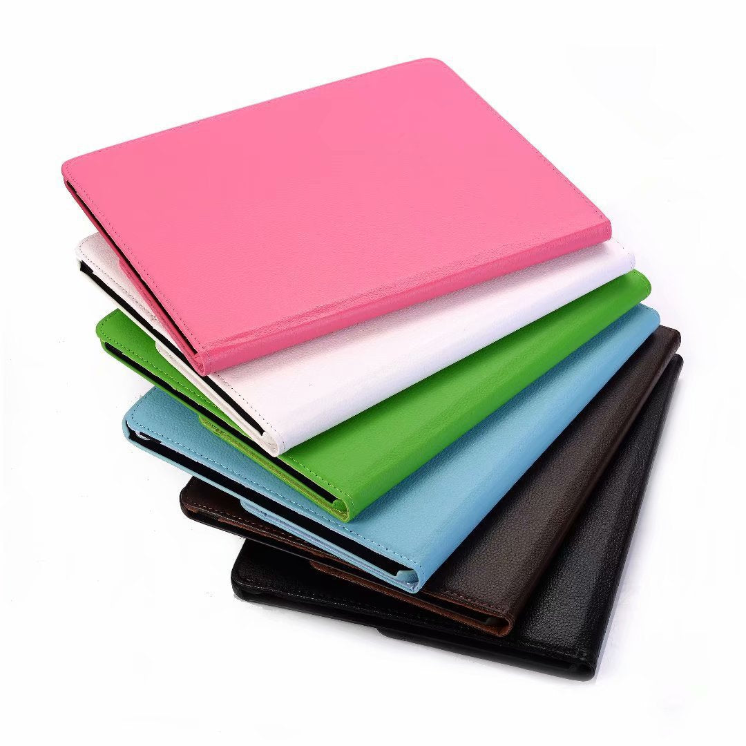 Applicable iPad protective case 2021 Pro 12.9-inch 2020 protective case 360 rotating leather case lychee pattern New