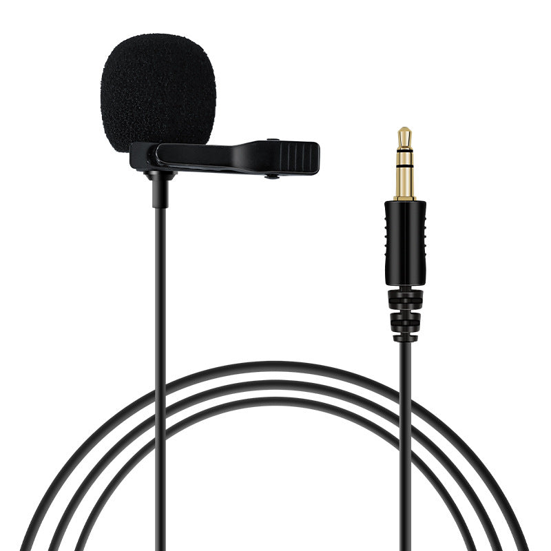 Applicable to Rod mammoth Dajiang wireless microphone camera computer sound card collar clip microphone noise reduction 1.5 m microphone