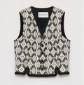 "Venice" Classical simple silhouette Italian imported jacquard ethnic style V-neck vest