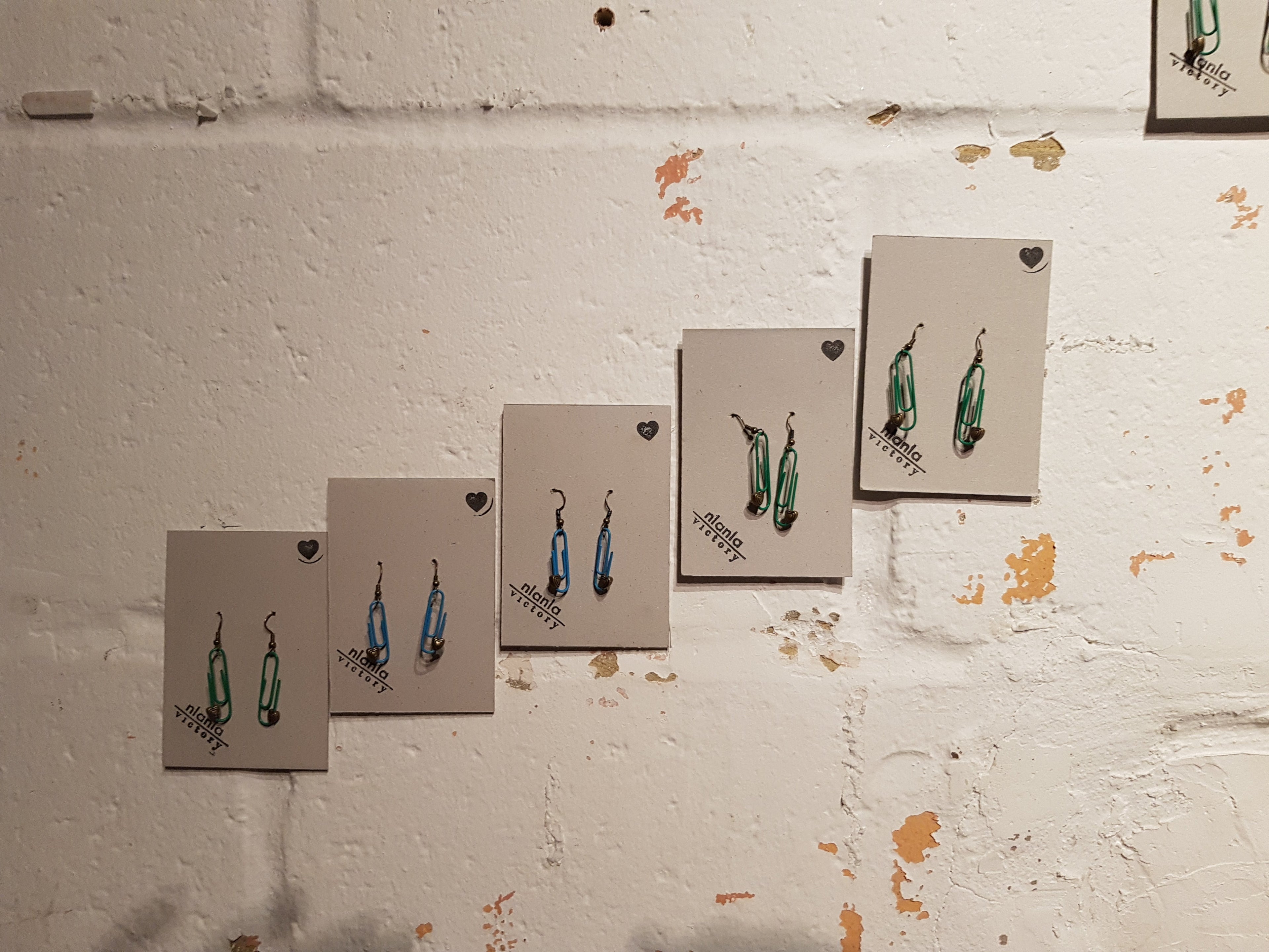 Orange Personalised Paperclip Earrings | by lovedbynlanla