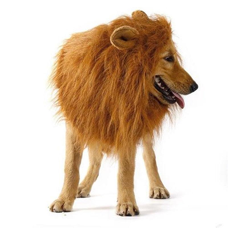 Lion King Pet Cosplay Costume: Winter Warm Wig For Cats And Dogs