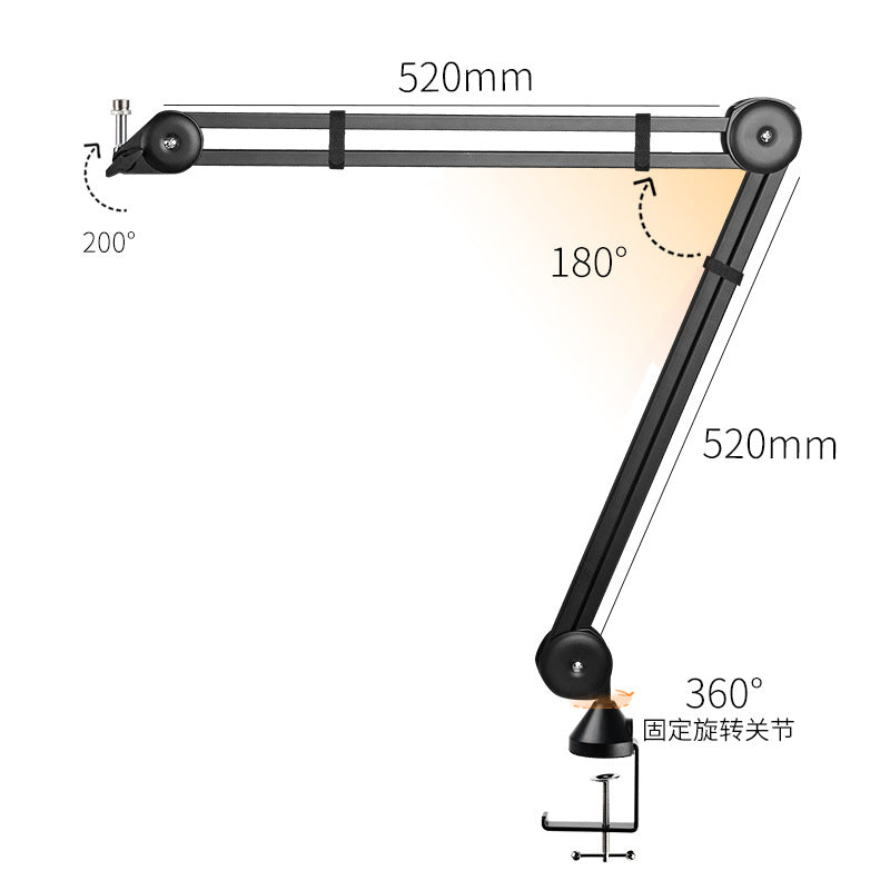 Cross-border hot spring-free microphone bracket microphone recording microphone built-in spring microphone set bracket