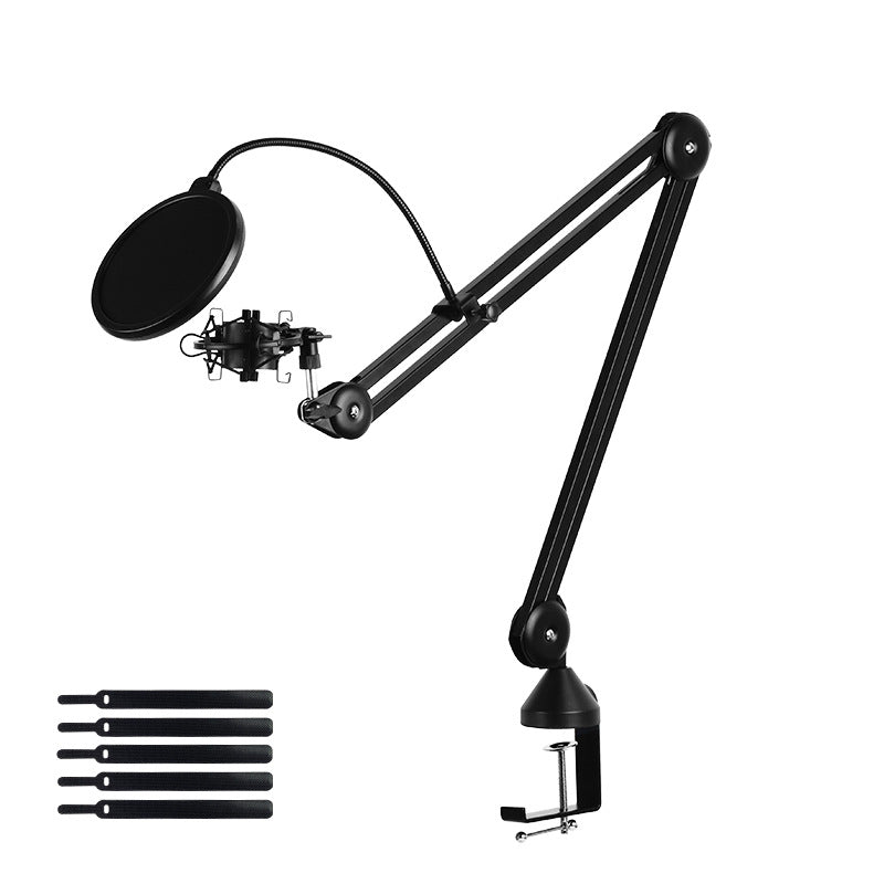Cross-border hot spring-free microphone bracket microphone recording microphone built-in spring microphone set bracket