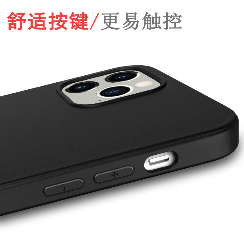 Suitable for iphone17 frosted phone case 15promax black soft silicone material apple 13 mobile phone protective case