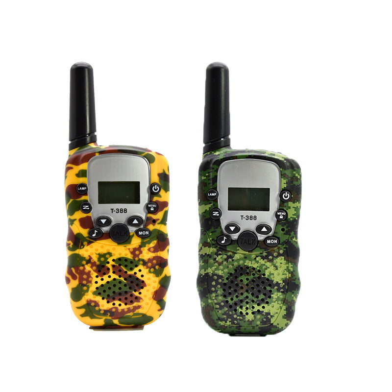 Factory wholesale cross-border European and American frequency handheld transceiver outdoor wireless Civil 3km toy T388 children walkie-talkie