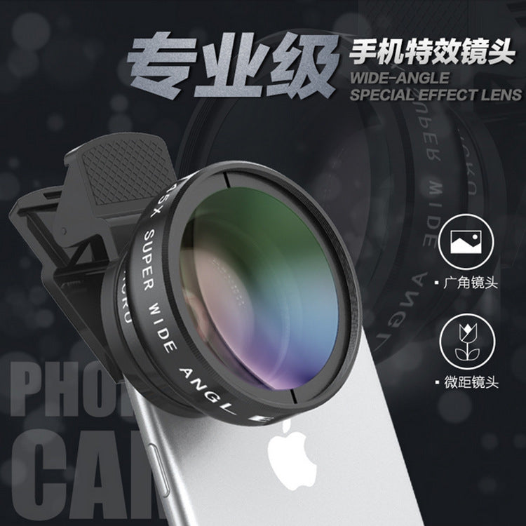 0.45x Ultra Wide Angle Macro Lens for Phone DSLR External Camera