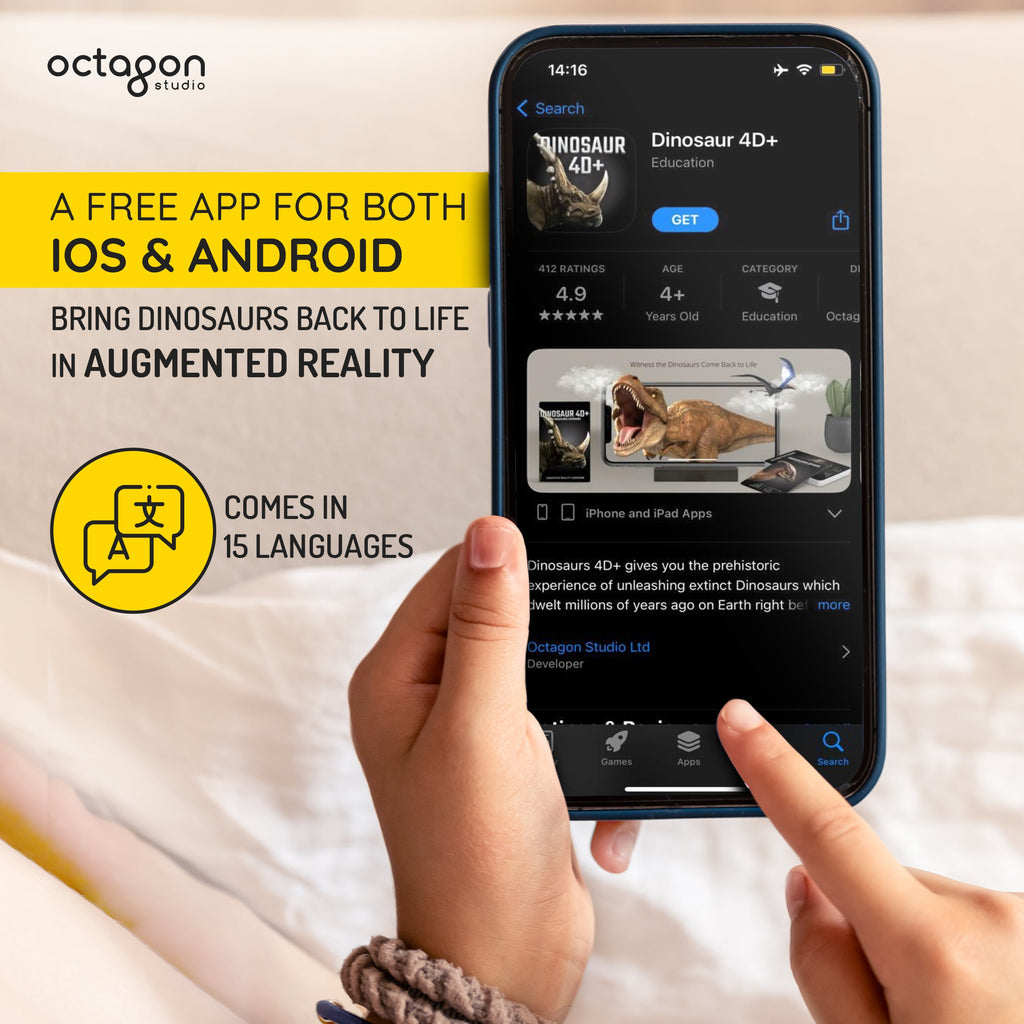 Dinosaur 4D+ Augmented Reality Cards