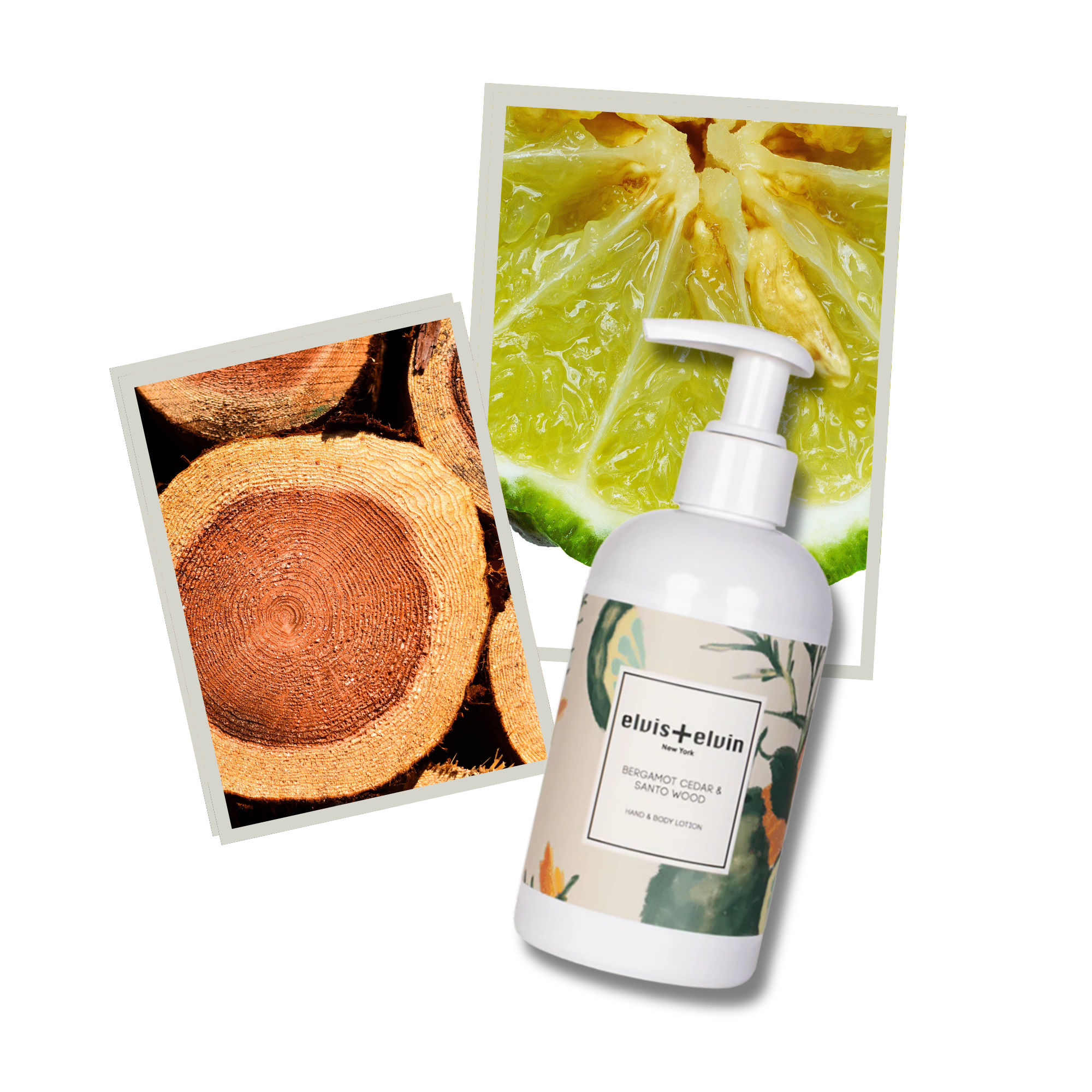 elvis+elvin Bergamot Cedar & Santo Wood Hand & Body Lotion