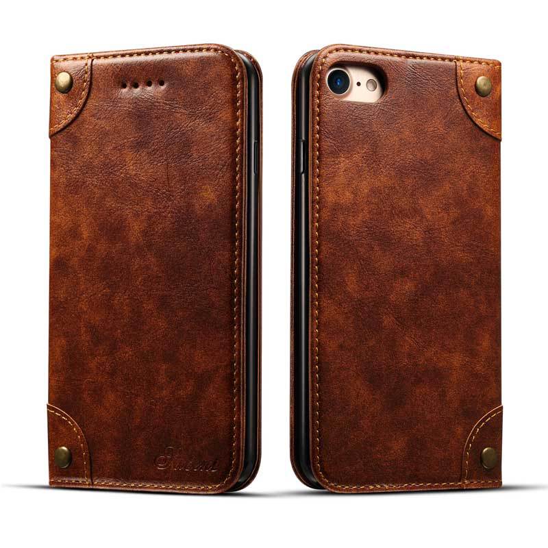 Suitable for iphone7 book imitation leather flip wallet leather case Business iphone 7Plus phone case