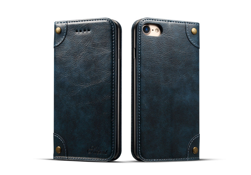 Suitable for iphone7 book imitation leather flip wallet leather case Business iphone 7Plus phone case