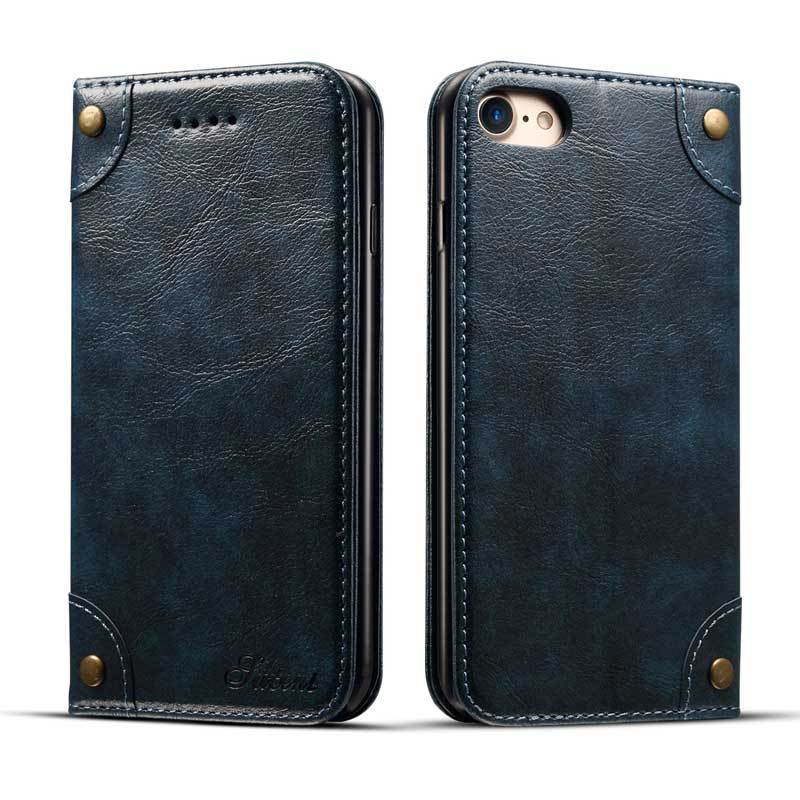 Applicable to iphone8 retro book leather flip wallet iphone 8Plus card mobile phone case