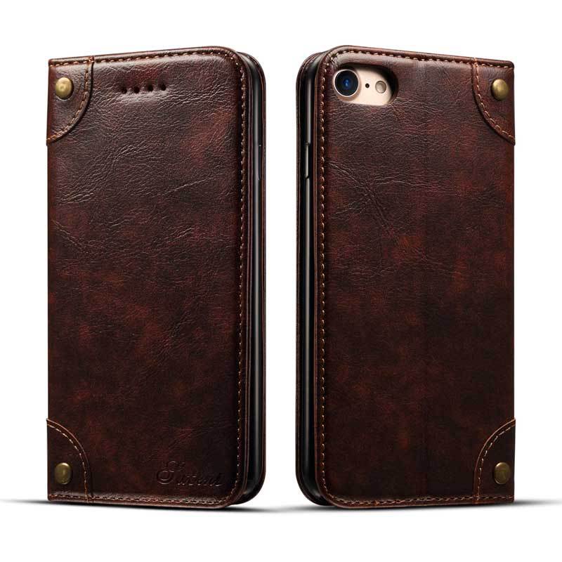 Applicable to iphone8 retro book leather flip wallet iphone 8Plus card mobile phone case