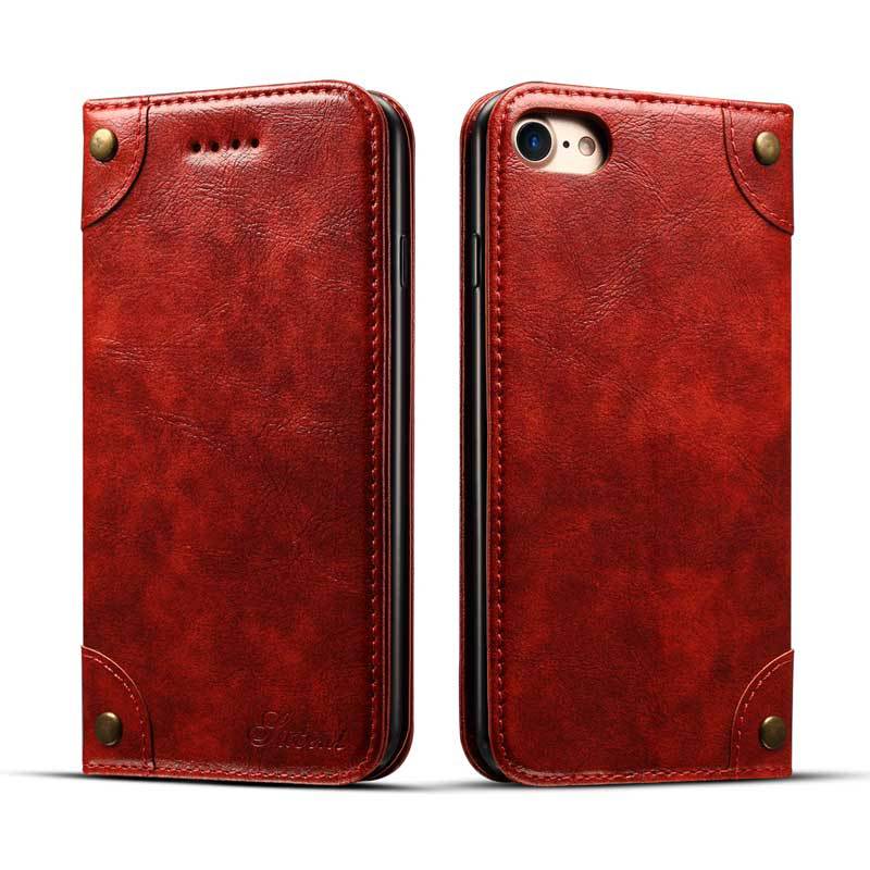 Applicable to iphone8 retro book leather flip wallet iphone 8Plus card mobile phone case