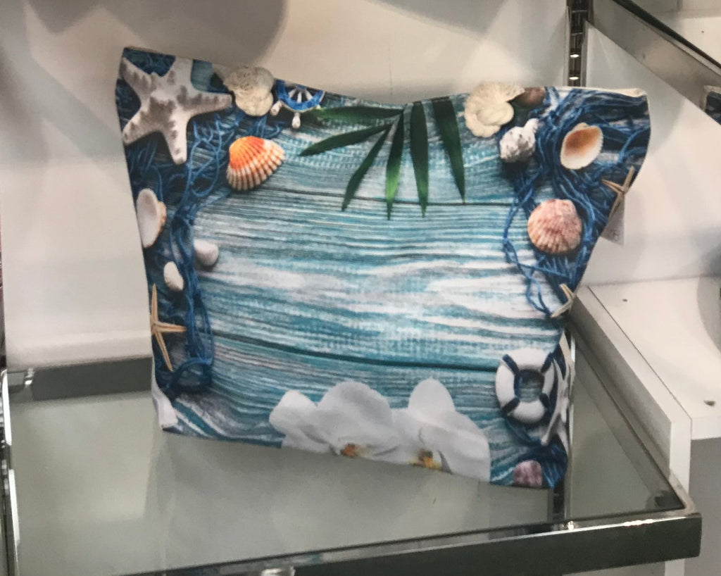 Sea Shells Orchid Canvas Tote