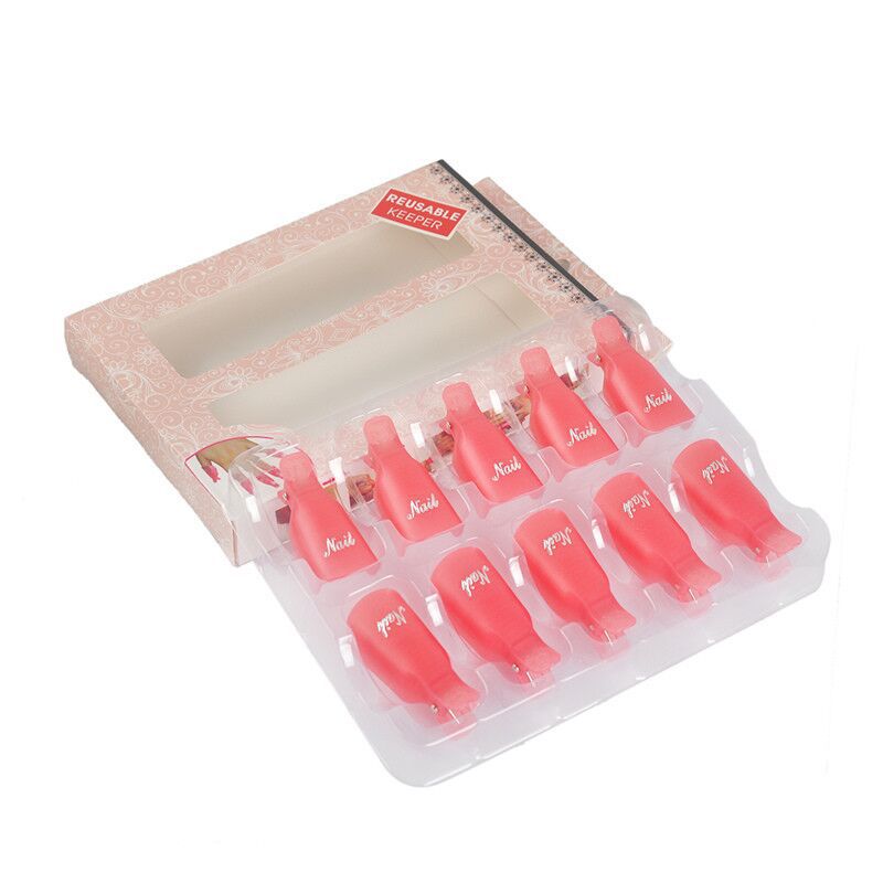 Nail beauty tools products nail beauty Polish removing clip Free Tin Foil nail remover clip environmental protection nail remover clip 10 pieces 1 box