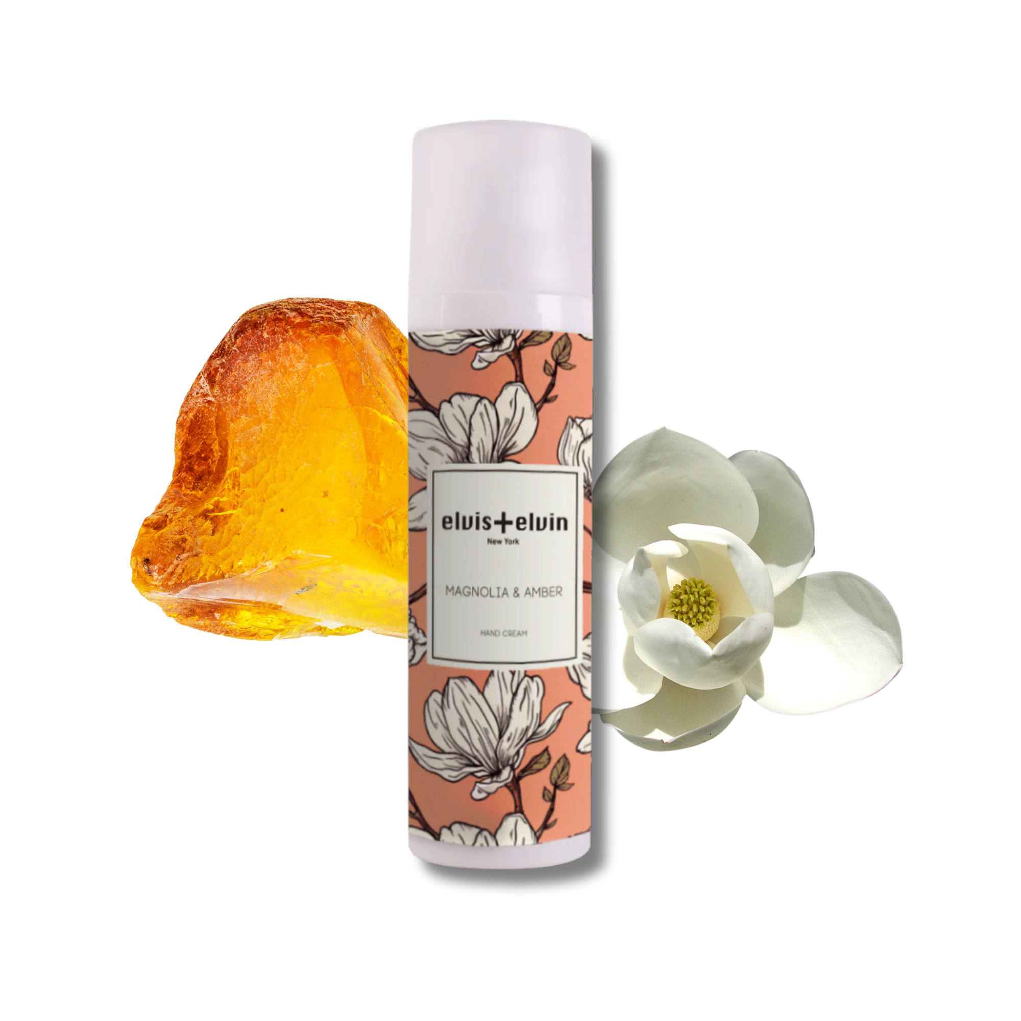 Magnolia & Amber Fragrance Hand Cream by elvis+elvin