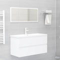 NNEVL Bathroom Furniture Set White Chipboard
