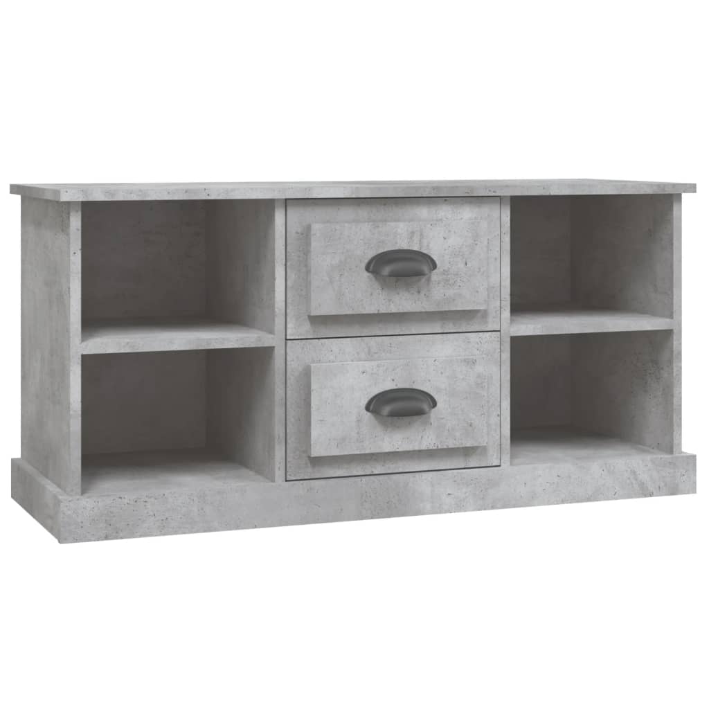 NNEVL TV Cabinet Concrete Grey 99.5x35.5x48 cm Engineered Wood