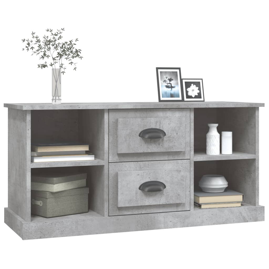 NNEVL TV Cabinet Concrete Grey 99.5x35.5x48 cm Engineered Wood
