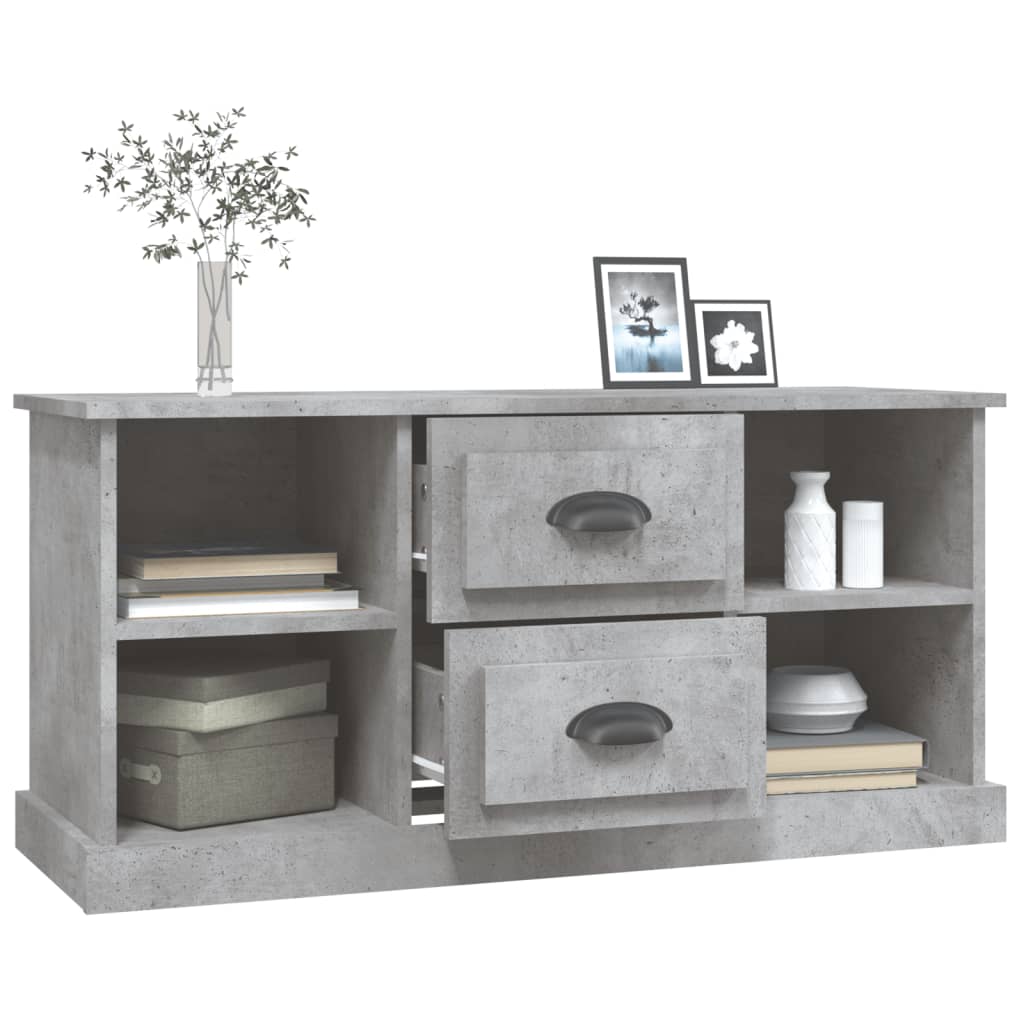 NNEVL TV Cabinet Concrete Grey 99.5x35.5x48 cm Engineered Wood