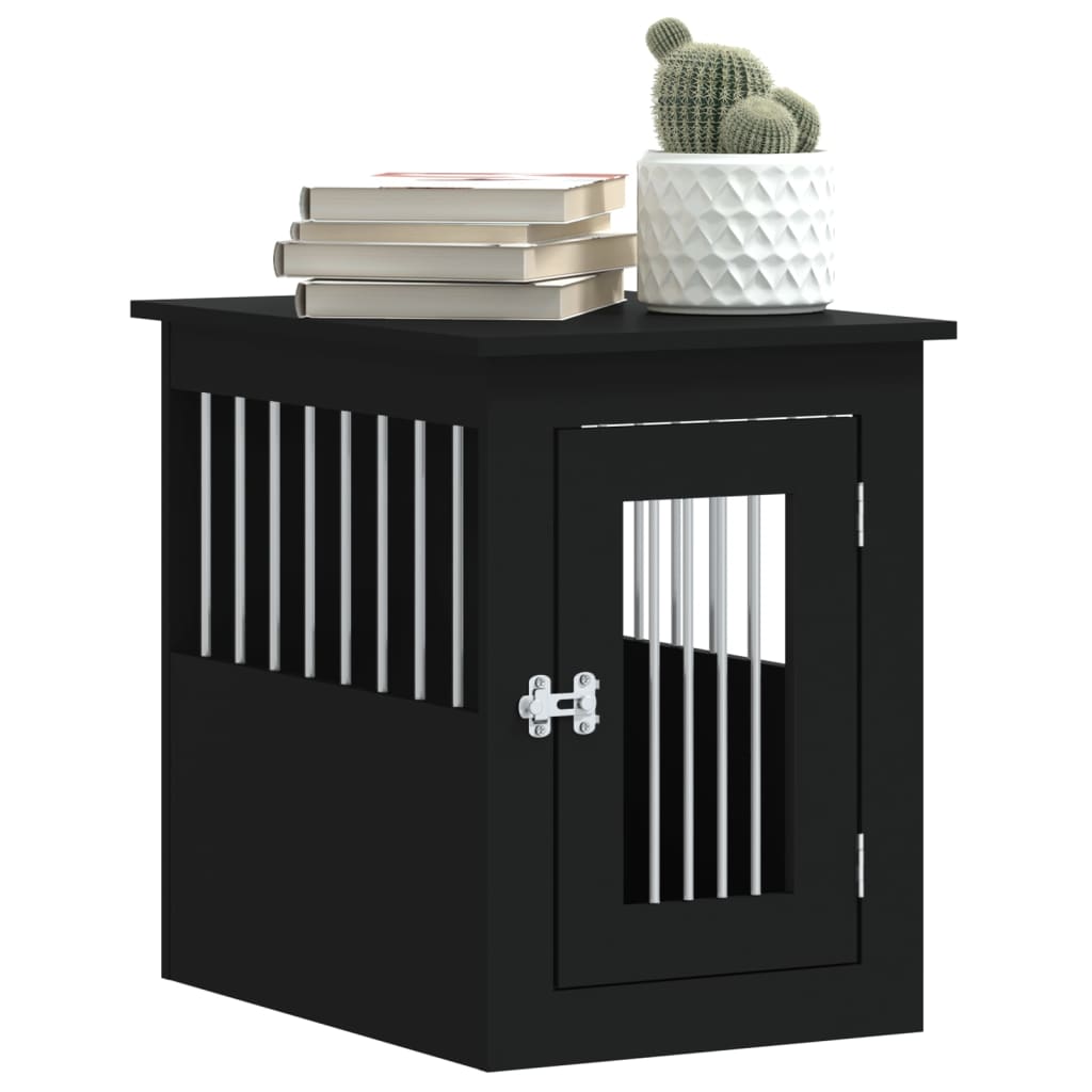 NNEVL Dog Crate Furniture Black 45x62x59 cm Engineered Wood