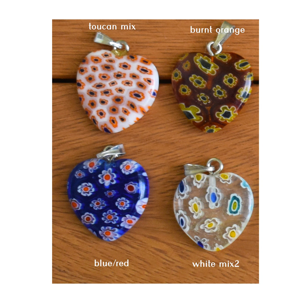 Millefiori Heart Necklace, Butterfly Necklace, Sterling Silver Necklace, The Gentlest Things are the strongest, Personalised Gift, Affirmation Gift, Unique Gift Idea | by nlanlaVictory