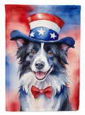 Border Collie Patriotic American Garden Flag