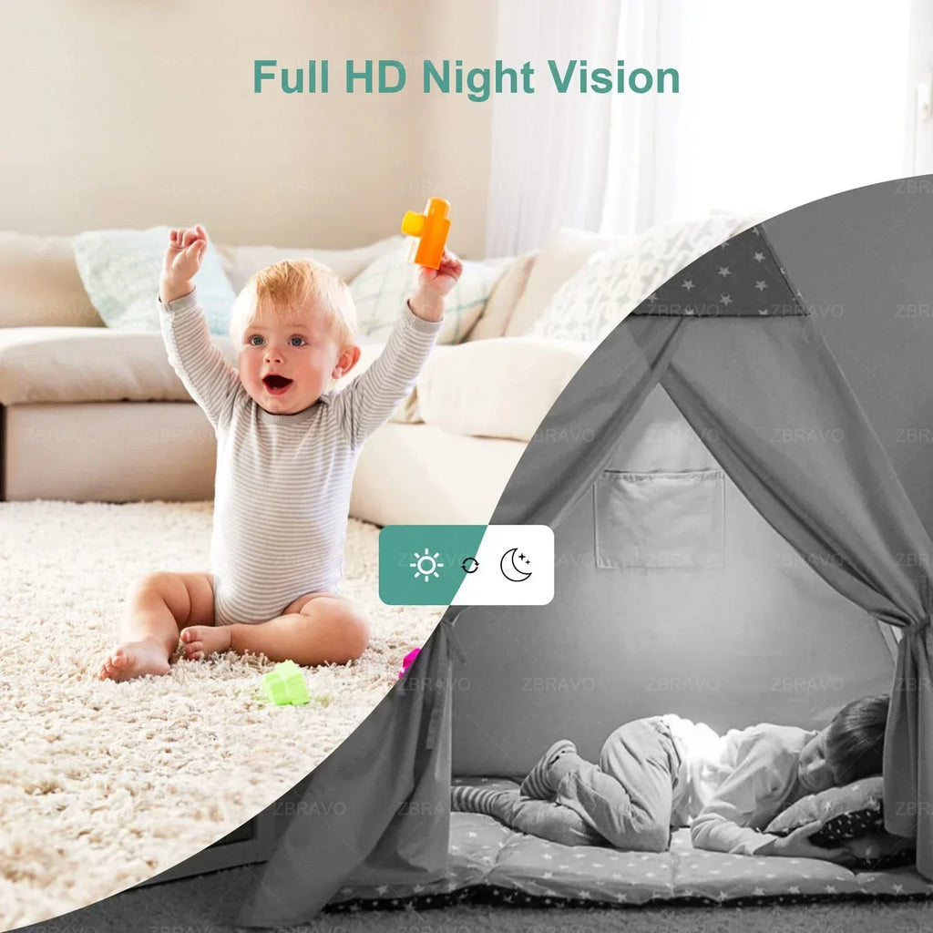 NNEOBA Mini Wifi Camera Night Vision Baby Monitor