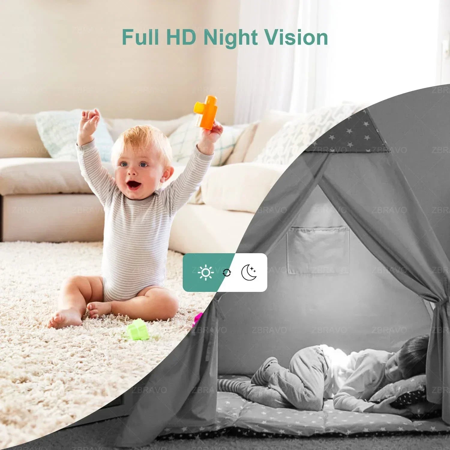 NNEOBA Mini Wifi Camera Night Vision Baby Monitor