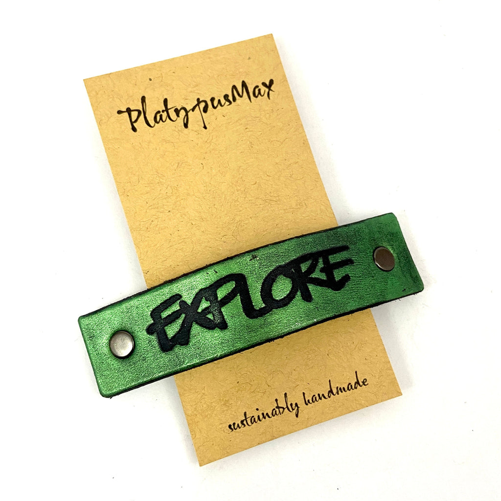 EXPLORE One Word Caption / Message Hair Clip Barrette