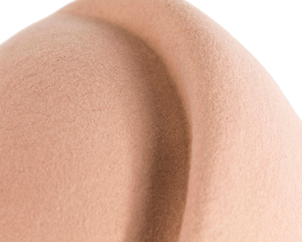Designers beige felt ladies winter hat
