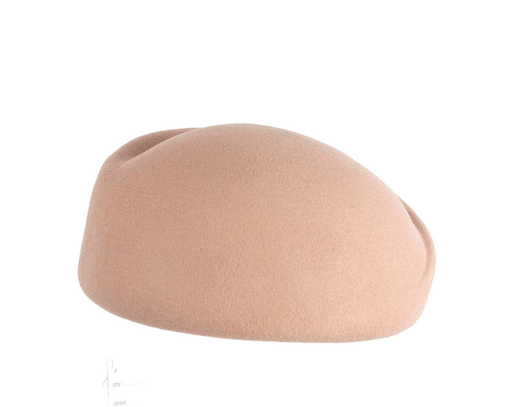 Designers beige felt ladies winter hat