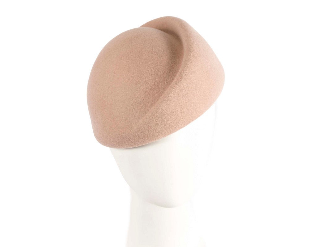 Designers beige felt ladies winter hat