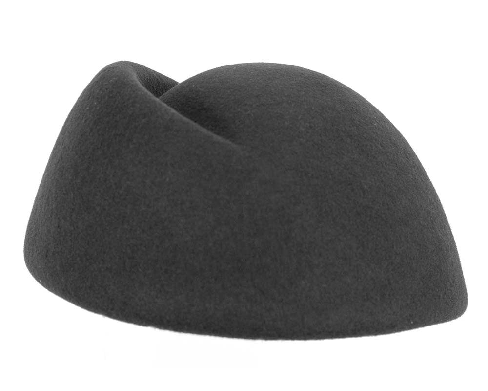 Designers black felt ladies winter hat
