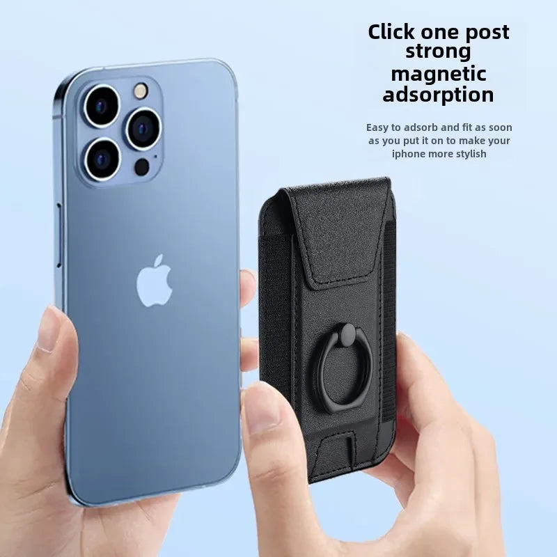 Applicable to iPhone15 magnetic card holder Apple 14promax/12/13 Magsafe ring bracket card holder stickers