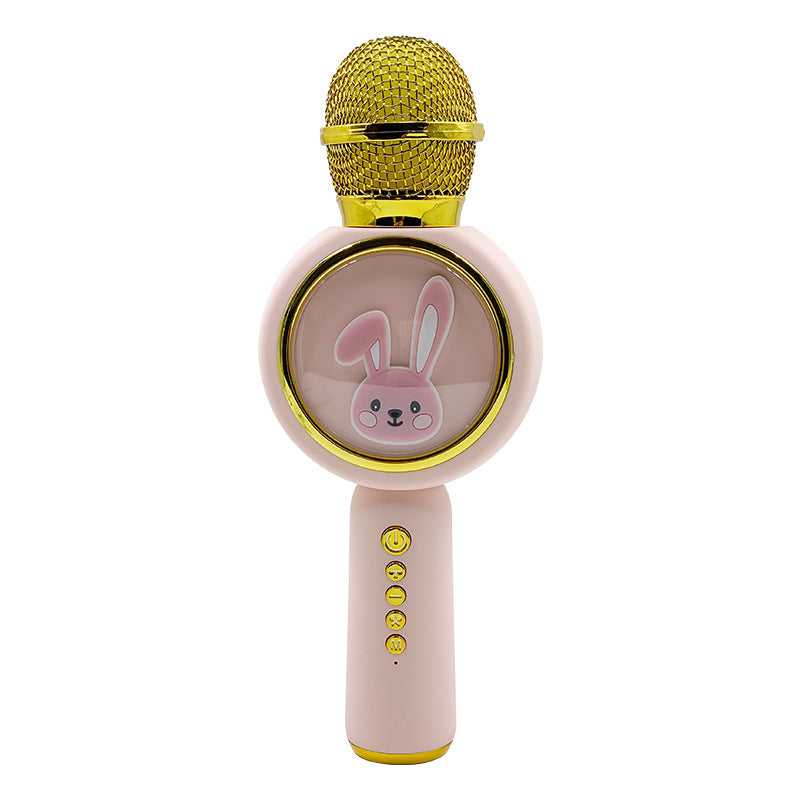 Cross-border X6 wireless children's microphone audio integrated microphone early education rabbit karaoke machine baby toy karaoke