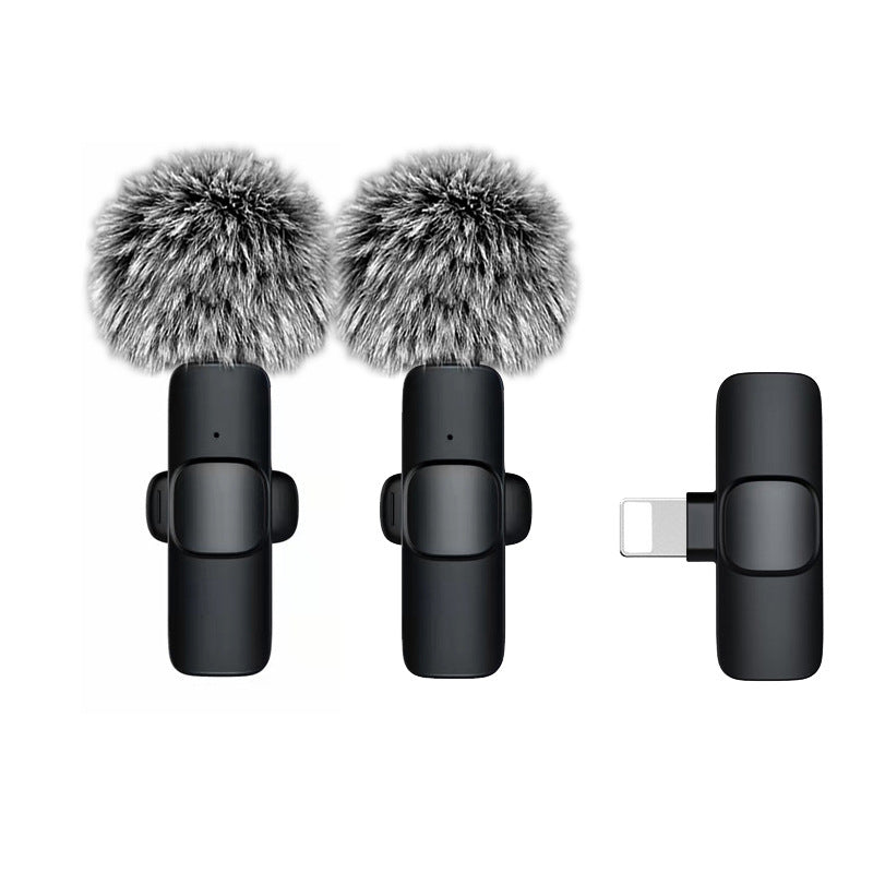 New K1 wireless lavalier microphone mobile live streaming device collar clip wireless mini microphone outdoor live broadcast