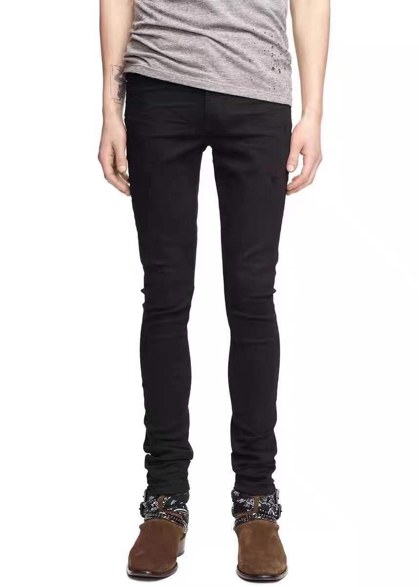 TY18SSAM basic jeans men's slim fit skinny pants casual high street washed jeans