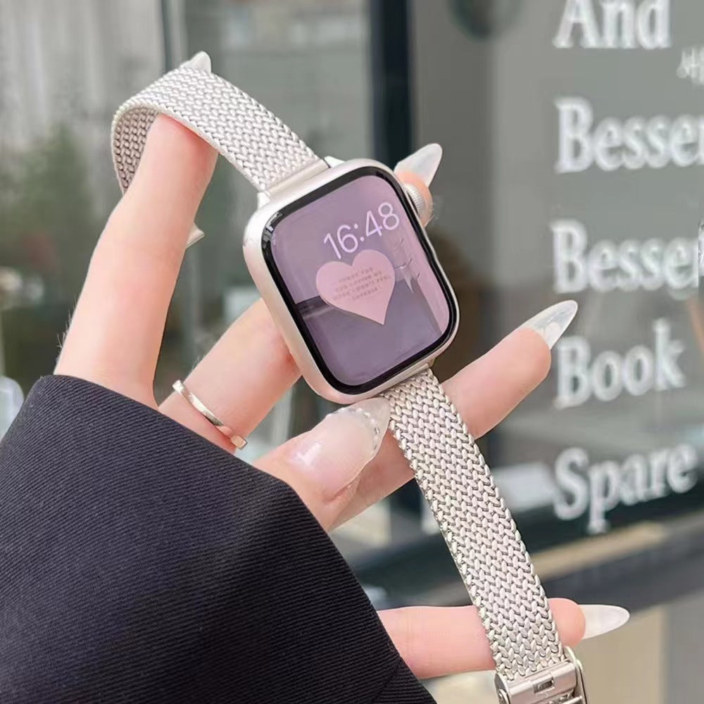 applewatch smart watch strap for Apple S87654 thin waist wheat buckle fashion watch bracelet wrist strap