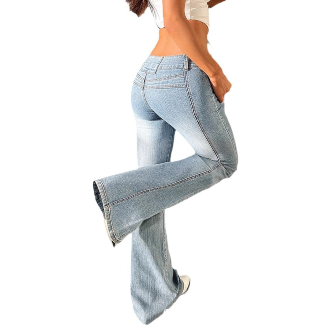 Qu jeans n jeans American style skinny jeans men's and women's retro skinny National Fashion pants